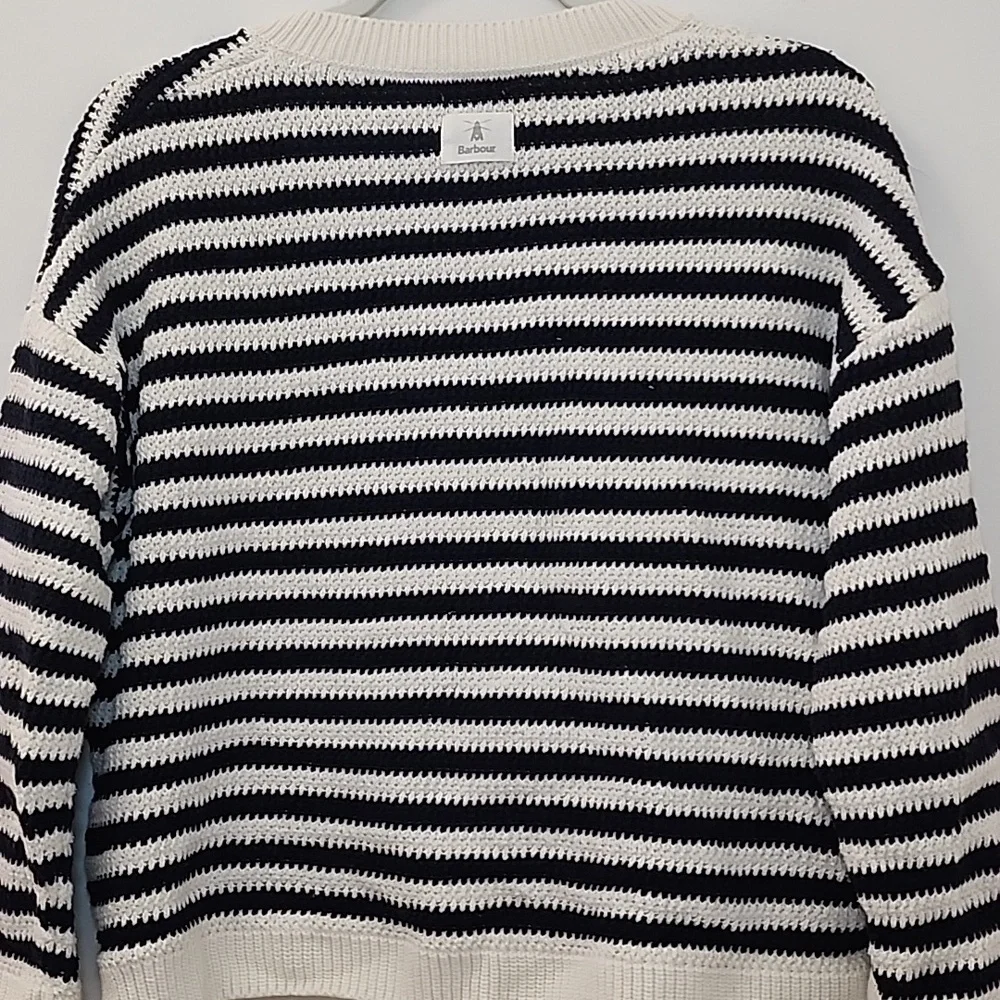 Barbour Sandgate Knitted Cardigan Women's Multi Stripe  Size 6 - Picture 14 of 16